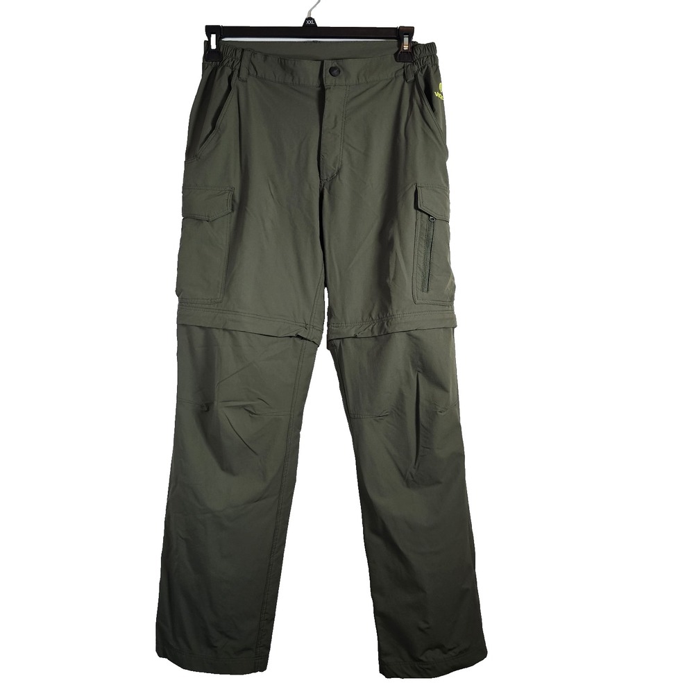 Vector Men's Large 32 Tactical Hiking Convertible Pants Zip Off To Shorts Green